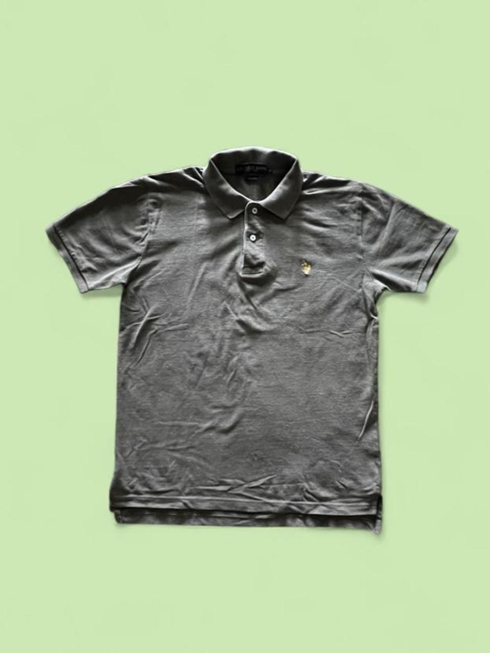 U.S. Polo Assn. Men's Green Polo with Gold Embroidered Logo M